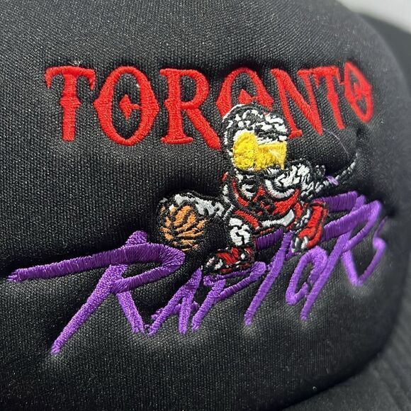 🔥🏀 Vintage TORONTO RAPTORS NBA Champions Snapback Foam Trucker HAT  - PERFECT - Picture 2 of 8